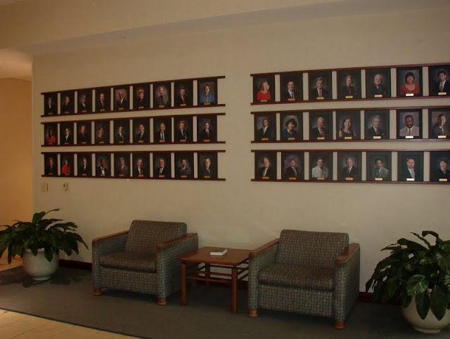 Custom design for presentation of Doctors photos in hospital lobby