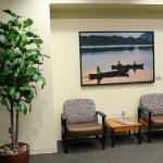 Original photography printed on canvas in floater frame for hospital lobby