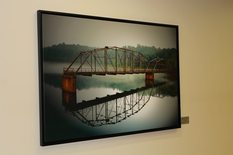 Original photography printed in-house featuring a floater style frame
