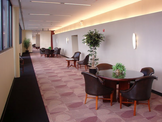 Completed project - corporate conference center, design, furniure, & silk plants