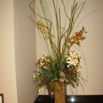 Contemporary silk floral arrangement